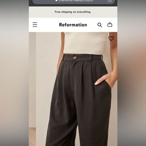 Reformation Petite Mason Pant, size 4. Used only a few times, laundered once.
